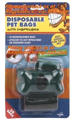 bolsos biodegradables del maíz del impulso del perro con el dispensador, bolso de la basura del perro casero, perrito plástico, Pri degradable del bolso del impulso del perro del portador del animal doméstico