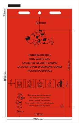 La basura gruesa del animal doméstico del perro de Poo del perrito empaqueta el rollo, bolsos biodegradables del impulso del animal doméstico del polybag de los desperdicios del bolso de la basura del animal doméstico de la forma del hueso, BAGEASE,