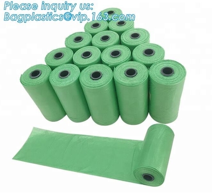 El impulso biodegradable respetuoso del medio ambiente del perro empaqueta el bolso perfumado de la basura del animal doméstico con el dispensador, aduana disponible de los bolsos del impulso del perro de la basura del animal doméstico