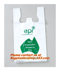 La camiseta plástica del HDPE de encargo de la impresión empaqueta con el escudete, bolsos del HDPE, bolsos del ldpe, bolsos de los pp, sacos