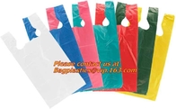 La bolsa de plástico polivinílica del portador barato del chaleco, bolso de la camiseta hizo en colores de la impresión 7 de China 2 lados