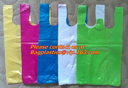 Bolsos biodegradables de empaquetado abonablees amistosos de la camiseta de las compras del almidón de maíz de Eco el 100% para Carry Out