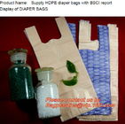 Las compras abonablees amistosas de Eco del bolso plástico reutilizable biodegradable de la camiseta le agradecen cesta reciclable de la basura