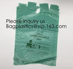 Las compras abonablees amistosas de Eco del bolso plástico reutilizable biodegradable de la camiseta le agradecen cesta reciclable de la basura