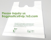 El estiércol vegetal amistoso del hogar de la autorización EN13432 de Eco certificó el bolso plástico abonable biodegradable del chaleco de la camiseta del 100% para hacer compras