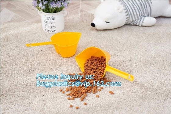 Cuchara de Cat Pet Food Shovel Scoop del perro, 500ml y 250ml rotura durable - cuchara resistente del cuenco del alimento para animales con el clip del bolso, cucharada