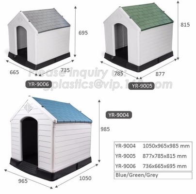 La casa barata plástica al aire libre de /Pet de la perrera del perro del OEM en jardín, &amp;outdoor interior impermeabiliza la perrera del perro/el perro plásticos portátiles ho