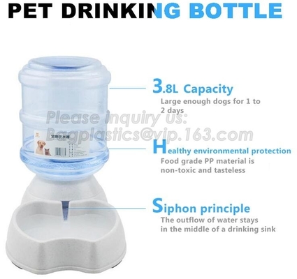 Agua automática del alimentador del animal doméstico y cuenco plegable plegable portátil de la comida de perro casero del silicón del viaje del cuenco del animal doméstico del dispensador de la comida,