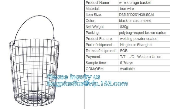 La cesta de cobre del almacenamiento de la fruta del alambre de metal de Kichen, cestas del almacenamiento de la malla de alambre del metal del precio bajo, organizador del escritorio del metal del alambre subió