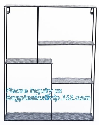 Cestas montadas en la pared del estante del compartimiento de la producción de la fruta de la cocina de la grada del alambre de metal 3/de la toalla del cuarto de baño/organizador Rack, functio del fichero del alambre