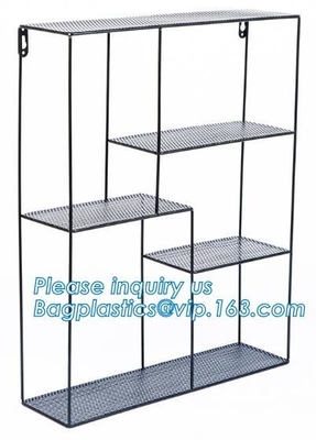Cestas montadas en la pared del estante del compartimiento de la producción de la fruta de la cocina de la grada del alambre de metal 3/de la toalla del cuarto de baño/organizador Rack, functio del fichero del alambre