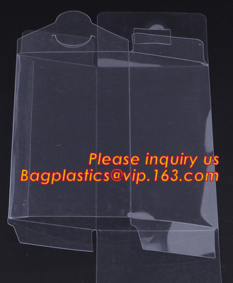 Caja eléctrica de papel del negro del teléfono del oído del vinilo del producto, caja plástica, plast claro transparente de la caja de zapatos plástica de la caja plástica del pvc