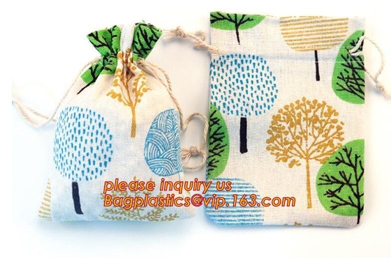 bolsos que hacen compras orgánicos de la legumbre de fruta del lazo de la muselina del algodón, algodón de encargo Tote Drawstring Bag de la lona de Eco con aduana