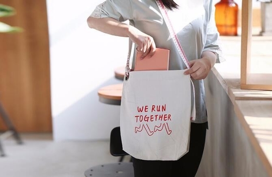 El paño de algodón blanco promocional de moda manejó el bolso de compras, bolsa promocional de encargo reutilizable de la comida de la lona de algodón de Eco