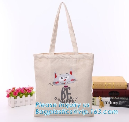El bolso orgánico manejado natural amistoso del algodón del eco promocional, bolso de compras del algodón, la bolsa de asas del algodón, imprimió el estilo manejado Co
