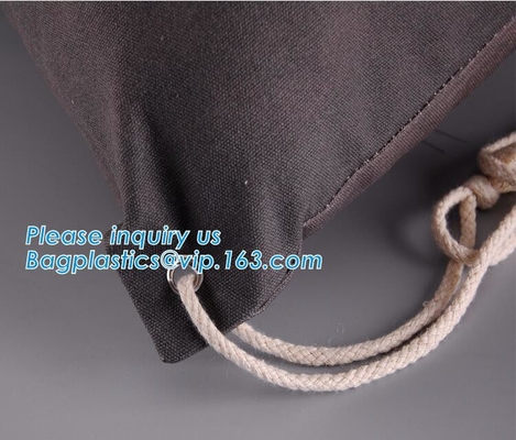 Bolso de lazo económico respetuoso del medio ambiente natural reutilizable respetuoso del medio ambiente de la lona de algodón del bolso de lazo, bolsos del zapato del algodón del polvo