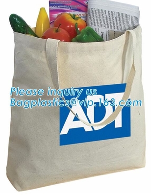 Bolso reciclable de doble uso del algodón del hombro de la manija que hace compras, totalizador manejado blanco por encargo b de la lona de algodón 12oz del fabricante