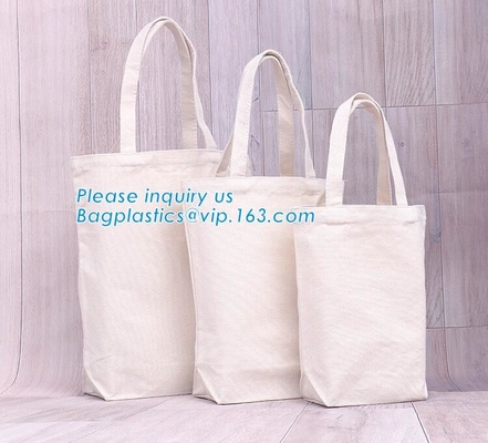 El algodón Tote Economic Fancy Shopping Bag plegable de la lona de 16 onzas con la manija larga, maneja el algodón llano promocional Tote Canv