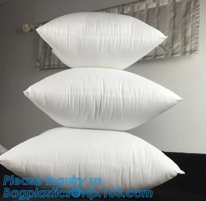Parte movible al por mayor de encargo de la almohada del cuadrado, partes movibles del amortiguador de la almohada del envasado al vacío de la casilla blanca, almohada al por mayor del cototon de los PP porque