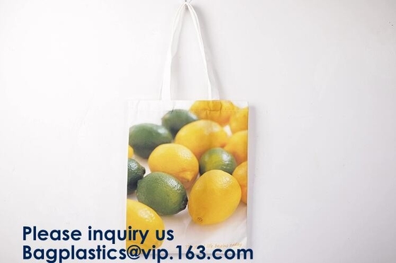 El bolso largo de encargo de la lona de algodón de la manija de la promoción, bolsos de la producción de Tote Organic Best Cotton Reusable, nueva llegada modificó el registro para requisitos particulares