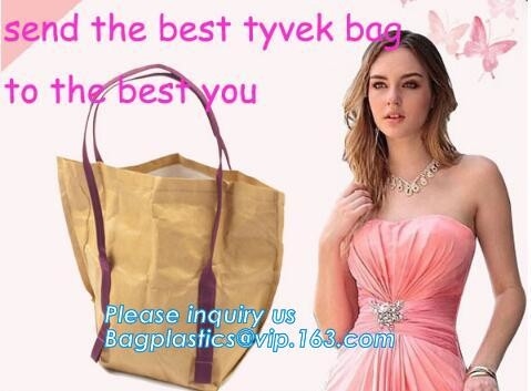 bolso de compras de papel reutilizable del tyvek, shoppi de alta calidad del tyvek de las mujeres del tyvek de la bolsa de asas del tyvek del bolso respetuoso del medio ambiente de papel del papel