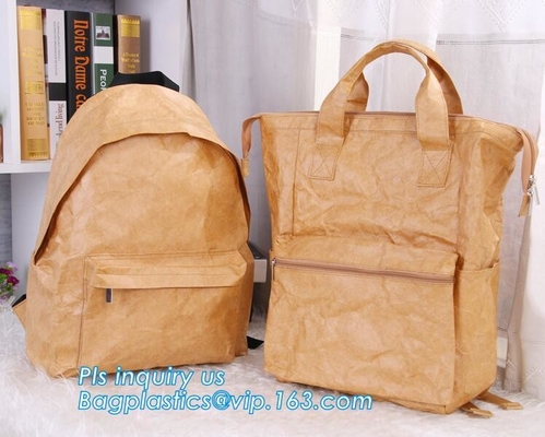 Prenda impermeable plegable del bolso de la mochila del hurto de Tyvek del viaje de la lentejuela de las colegialas de las mujeres antis materiales de las señoras, la bolsa de asas del papel de Tyvek,