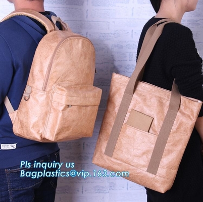 Bolsa de papel de TYvek, bolsa de papel resistente de agua, bolso de compras de encargo del totalizador de Tyvek, totalizador plegable del bolso de la bolsa de asas promocional del tyvek