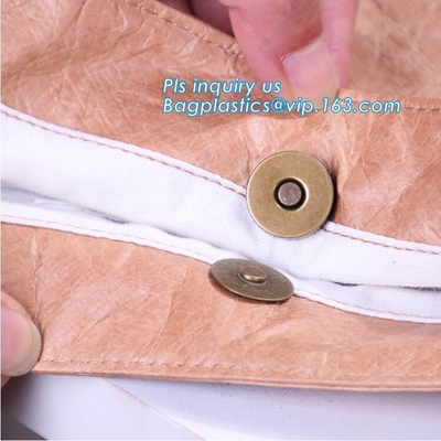 Bolsa de papel de TYvek, bolsa de papel resistente de agua, bolso de compras de encargo del totalizador de Tyvek, totalizador plegable del bolso de la bolsa de asas promocional del tyvek