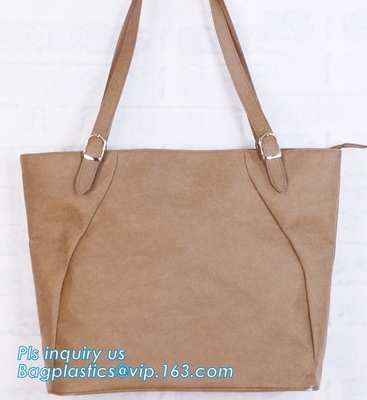 mujeres de la bolsa de asas del bolso del tyvek, bolso plegable de Tyvek, vino Tote Bag Wholesale, tienda impermeable washnable de Tyvek de la lona de la bolsa de papel