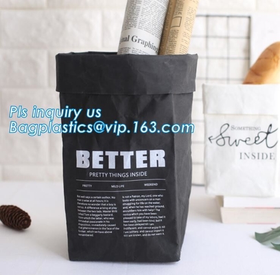 bolso lavable del almacenamiento de Kraft del tyvek lavable de Kraft del almacenamiento, cesta de lavadero plegable impermeable del tyvek, almacenamiento b del hogar