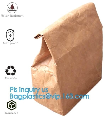 Prenda impermeable que hace compras durable Tote Bag de Tyvek de Du Pont del bolso Rasgón-resistente respetuoso del medio ambiente del papel con el paquete del bagease de la cremallera