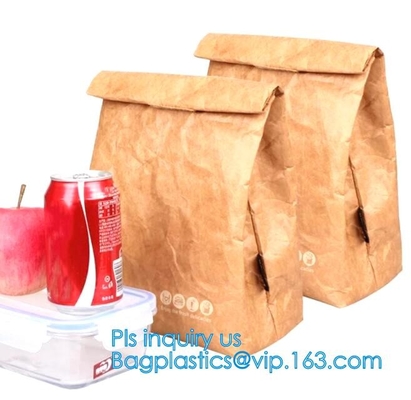 Prenda impermeable que hace compras durable Tote Bag de Tyvek de Du Pont del bolso Rasgón-resistente respetuoso del medio ambiente del papel con el paquete del bagease de la cremallera