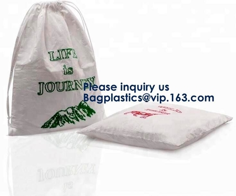 Mochila de Tyvek del lazo, haber reciclado amistoso de Eco del bolso del artículo de tocador, bolso de papel Logo Prin de Tyvek Tote Bag Dupont Paper Shopping