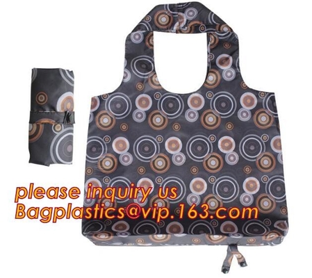 Los bolsos reutilizables Bolsas Ecologicas Plegables que imprime compras plegables del lazo del poliéster empaquetan TYVEK EMPAQUETAN el SACO de TYVEK