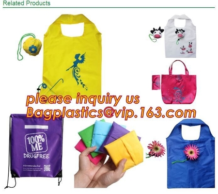 Los bolsos reutilizables Bolsas Ecologicas Plegables que imprime compras plegables del lazo del poliéster empaquetan TYVEK EMPAQUETAN el SACO de TYVEK