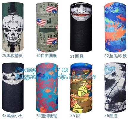 Pañuelo inconsútil multifuncional orgánico de encargo del tubo, productos promocionales Logo Neck Warmer Bandana de encargo, Bandanas Headw
