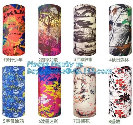 Pañuelo inconsútil multifuncional orgánico de encargo del tubo, productos promocionales Logo Neck Warmer Bandana de encargo, Bandanas Headw