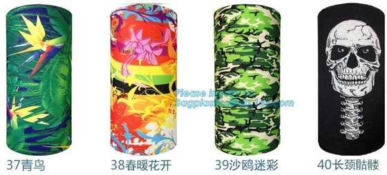 Pañuelo inconsútil multifuncional orgánico de encargo del tubo, productos promocionales Logo Neck Warmer Bandana de encargo, Bandanas Headw