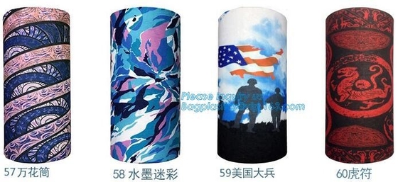 Pañuelo inconsútil multifuncional orgánico de encargo del tubo, productos promocionales Logo Neck Warmer Bandana de encargo, Bandanas Headw