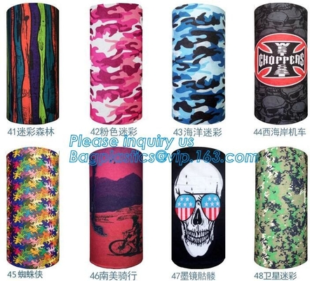 Pañuelo inconsútil multifuncional orgánico de encargo del tubo, productos promocionales Logo Neck Warmer Bandana de encargo, Bandanas Headw