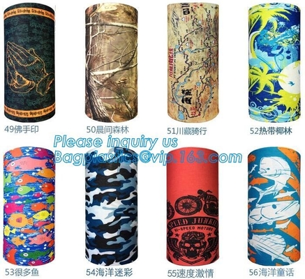 Pañuelo inconsútil multifuncional orgánico de encargo del tubo, productos promocionales Logo Neck Warmer Bandana de encargo, Bandanas Headw