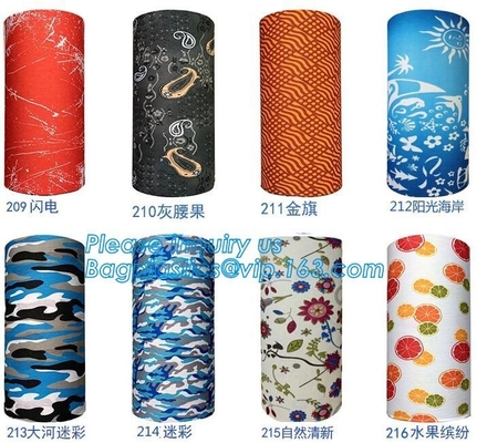 pañuelo multifuncional del headwear de la promoción, pañuelo de encargo inconsútil 100% de la microfibra del poliéster de Logo Neck Scarf Tube BAGEAS