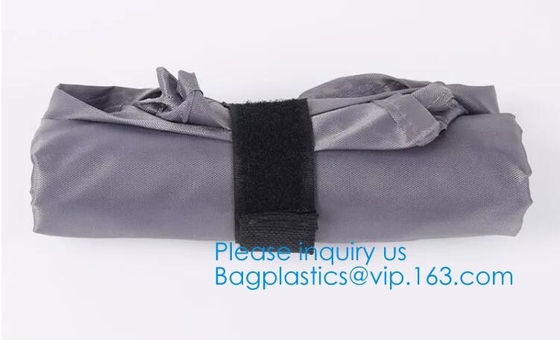 El plegamiento Eco recicló el poliéster portátil de encargo/el ultramarinos plegable Tote Shopping Bag del paño de la carretilla reutilizable del nilón