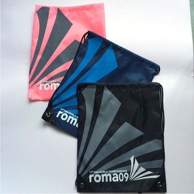 Bolsos de cierre de tira del poliéster de la mochila del lazo del gimnasio del deporte, bolsos de la mochila del lazo de Dacron, bagease, bagplastics