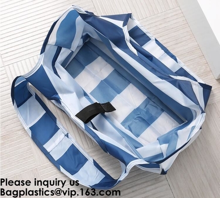 Bolso manejado plegable del poliéster, bolso de nylon del nuevo del diseño poliéster al por mayor de la fresa, poliéster plegable reutilizable Carry Ba