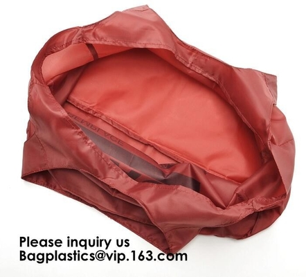 Artículo respetuoso del medio ambiente de nylon plegable Foldabl del bolso de compras del artículo del poliéster de la manija del bolsillo plegable respetuoso del medio ambiente de encargo del bolso