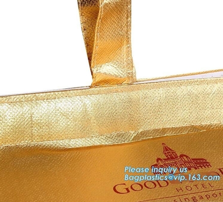 Los pp promocionales más nuevos laminaron los bolsos termales no tejidos del almuerzo, precio barato Tote Shopping Non Woven Bag, bagease, paquete