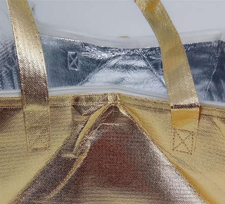 una tela más fresca del aislamiento térmico del bolso para el refrigerador empaqueta un bolso más fresco de la familia de la comida campestre al por mayor del tama o, luz reutilizable resistente