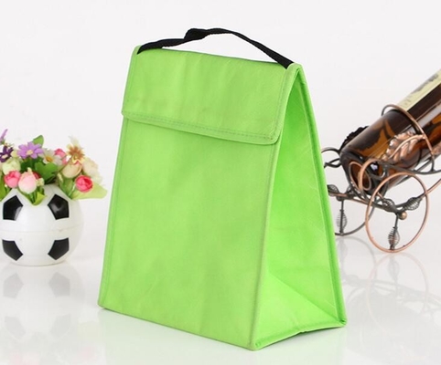 El bolso no tejido promocional del almuerzo del refrigerador del aislamiento del papel de aluminio, lino respetuoso del medio ambiente del aislamiento de la prenda impermeable del minimalismo arrulla