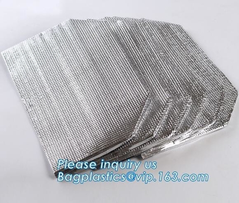 Un bolso más fresco de aluminio del papel de aislamiento térmico del material del refrigerador del bolso del foPromotional 420D del poliéster de la comida campestre reutilizable del aislamiento